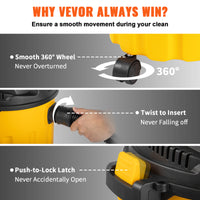 VEVOR Wet Dry Vac, 2.6 Gallon