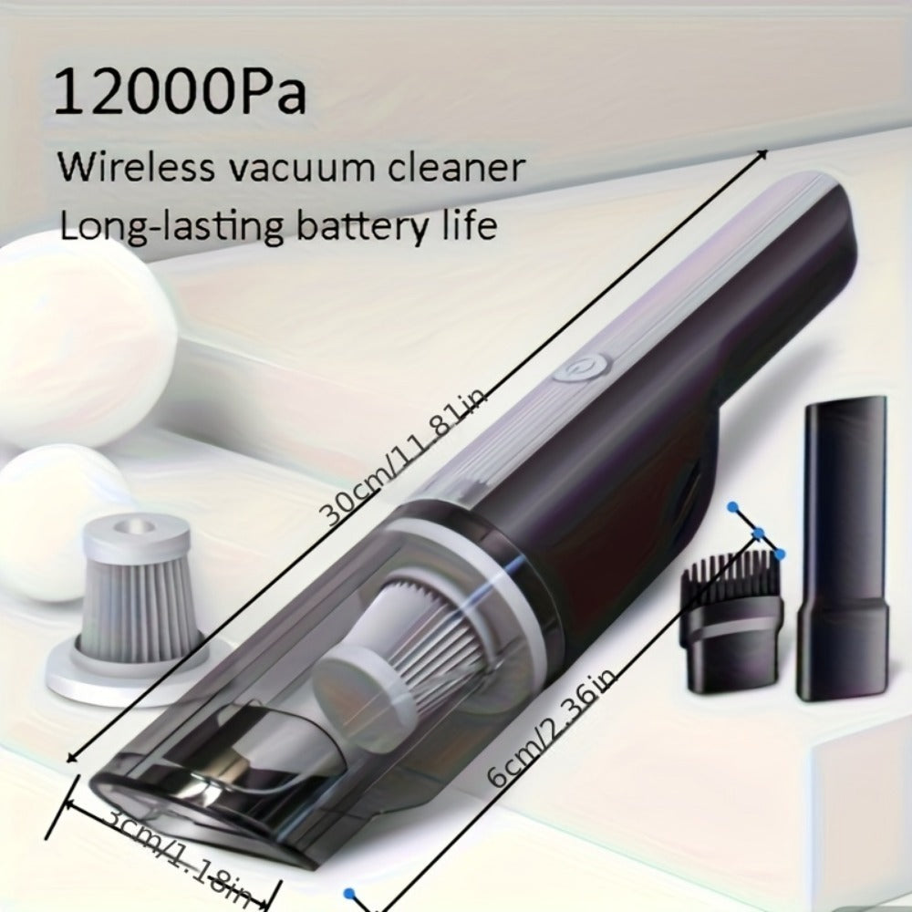 Wireless Silver Car Vacuum
