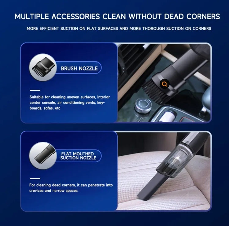 Wireless Silver Car Vacuum