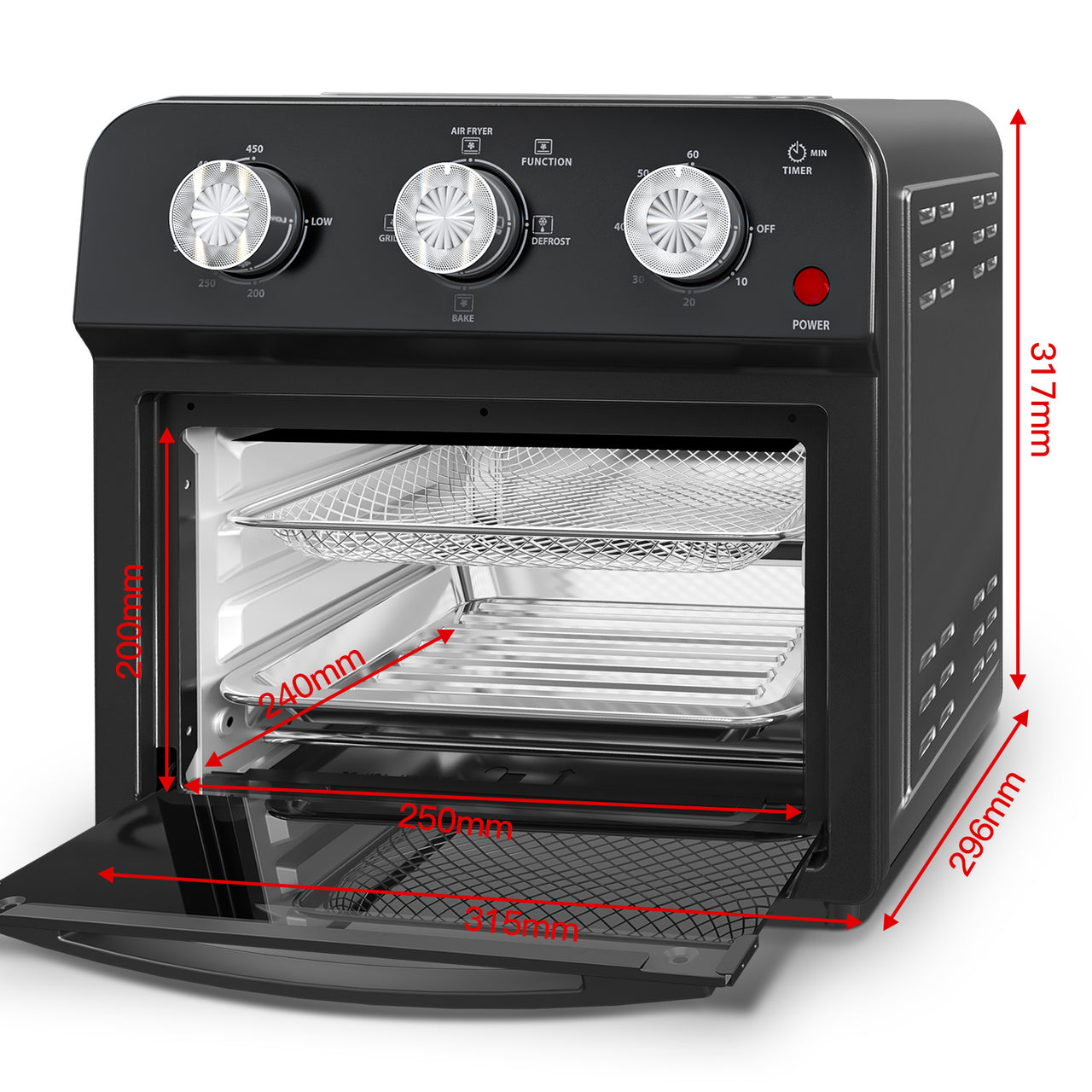 12.5 Qt Air Fryer with Advanced Multi-Function Cooking