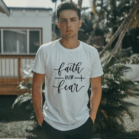 'Faith Over Fear' Printed Short Sleeves