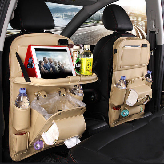 Leather Multifunction Seat Back Car Organizer