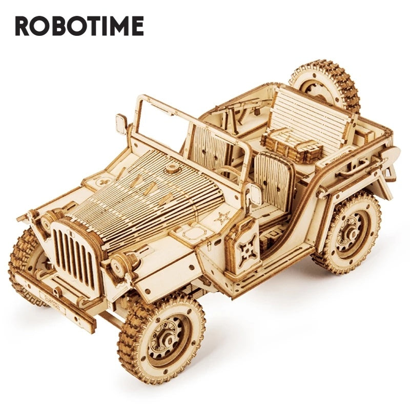 3D Wooden Puzzle Jeep