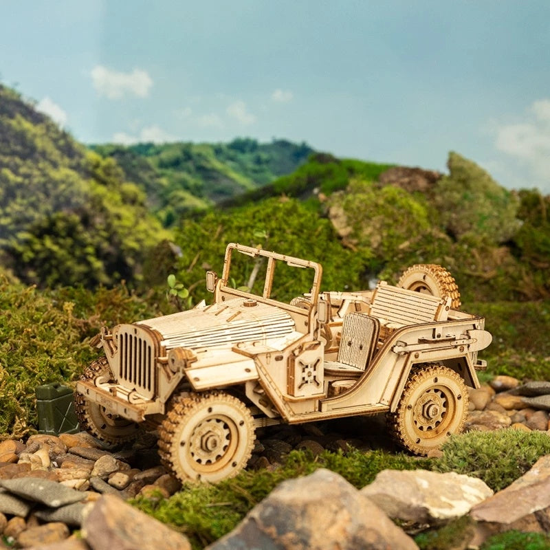 3D Wooden Puzzle Jeep