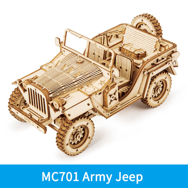 3D Wooden Puzzle Jeep