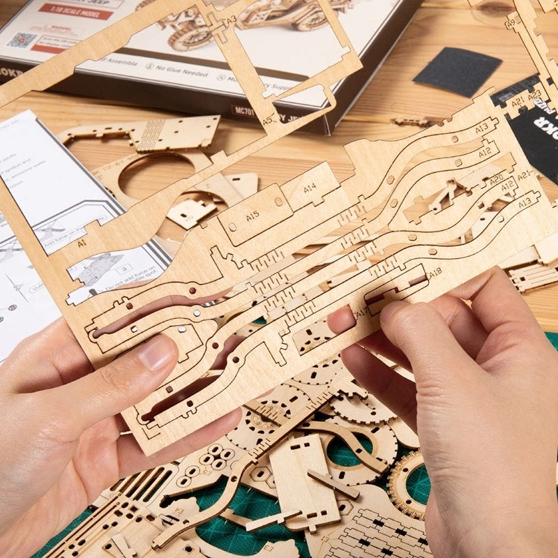 3D Wooden Puzzle Jeep
