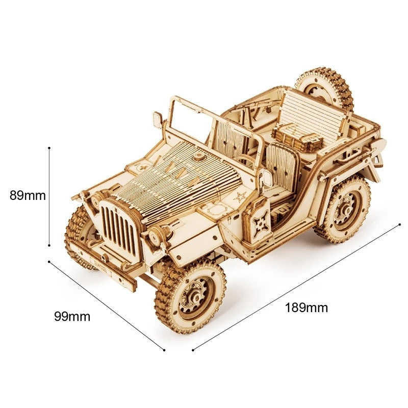 3D Wooden Puzzle Jeep
