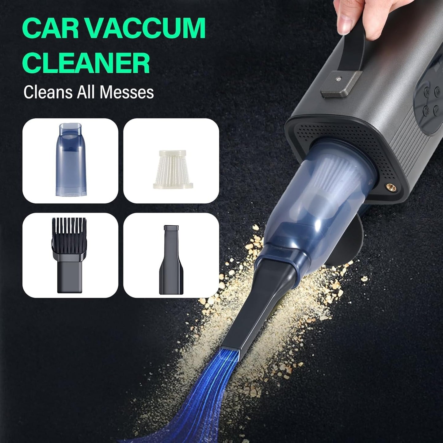 Newest 8 In 1 Portable Car Battery Starter with Air Compressor