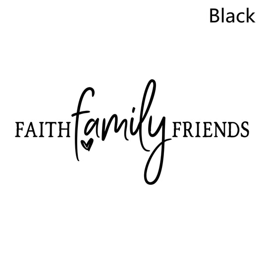 'Faith, Family, Friends' Christian Wall Decal