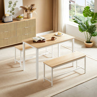 Space Saving Dining Table Set with Benches