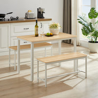 Space Saving Dining Table Set with Benches