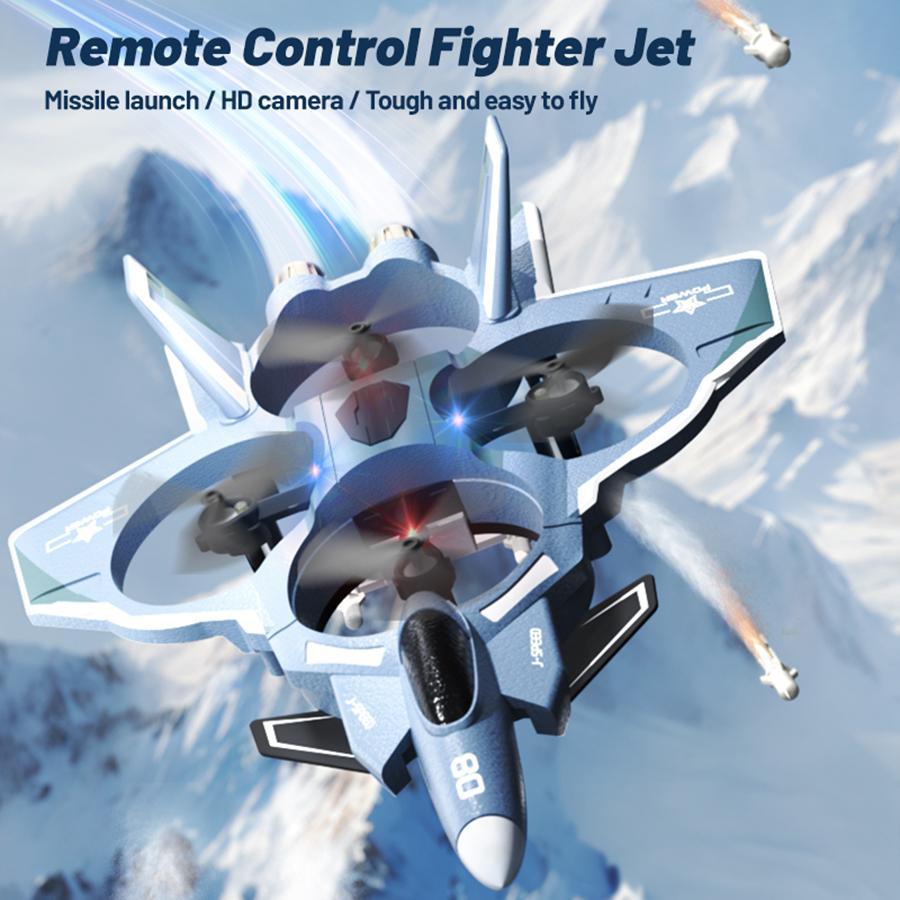 2.4G Simulated White Remote Control Fighter Jet Quadcopter
