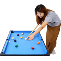 5-in-1 Multi-Game Table - Billiards, Push Hockey Foosball Ping Pong, And Basketball Black Blue
