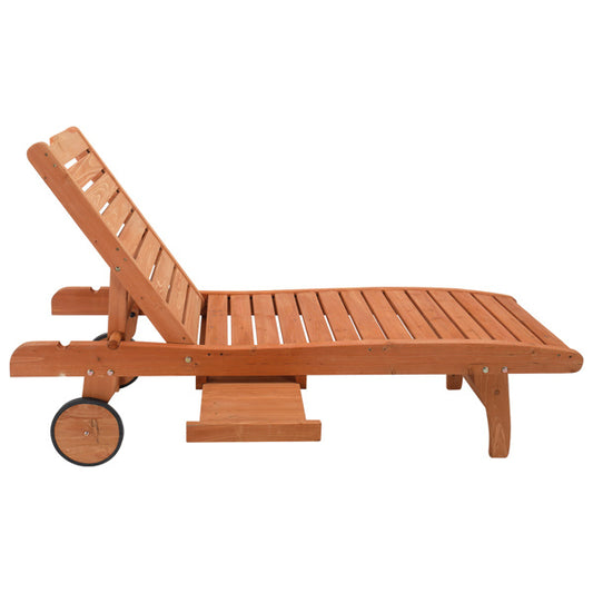 Cedar Wood Courtyard Bed with Wheels and Drawers