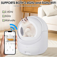 Smart Automatic Litter Box App Controls 4G WiFi, Double Deodorization