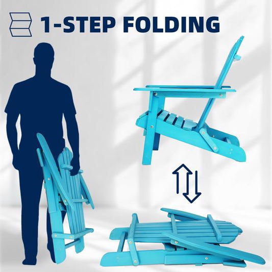 Two Piece Outdoor Wood Folding Beach Chair