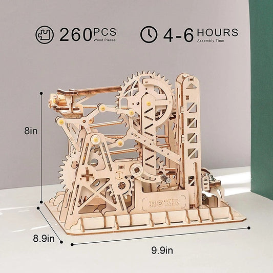 3D Wooden Puzzle Roller Coaster
