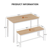 Space Saving Dining Table Set with Benches