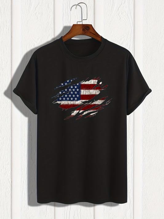 American Flag Print T-shirt