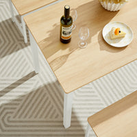 Space Saving Dining Table Set with Benches