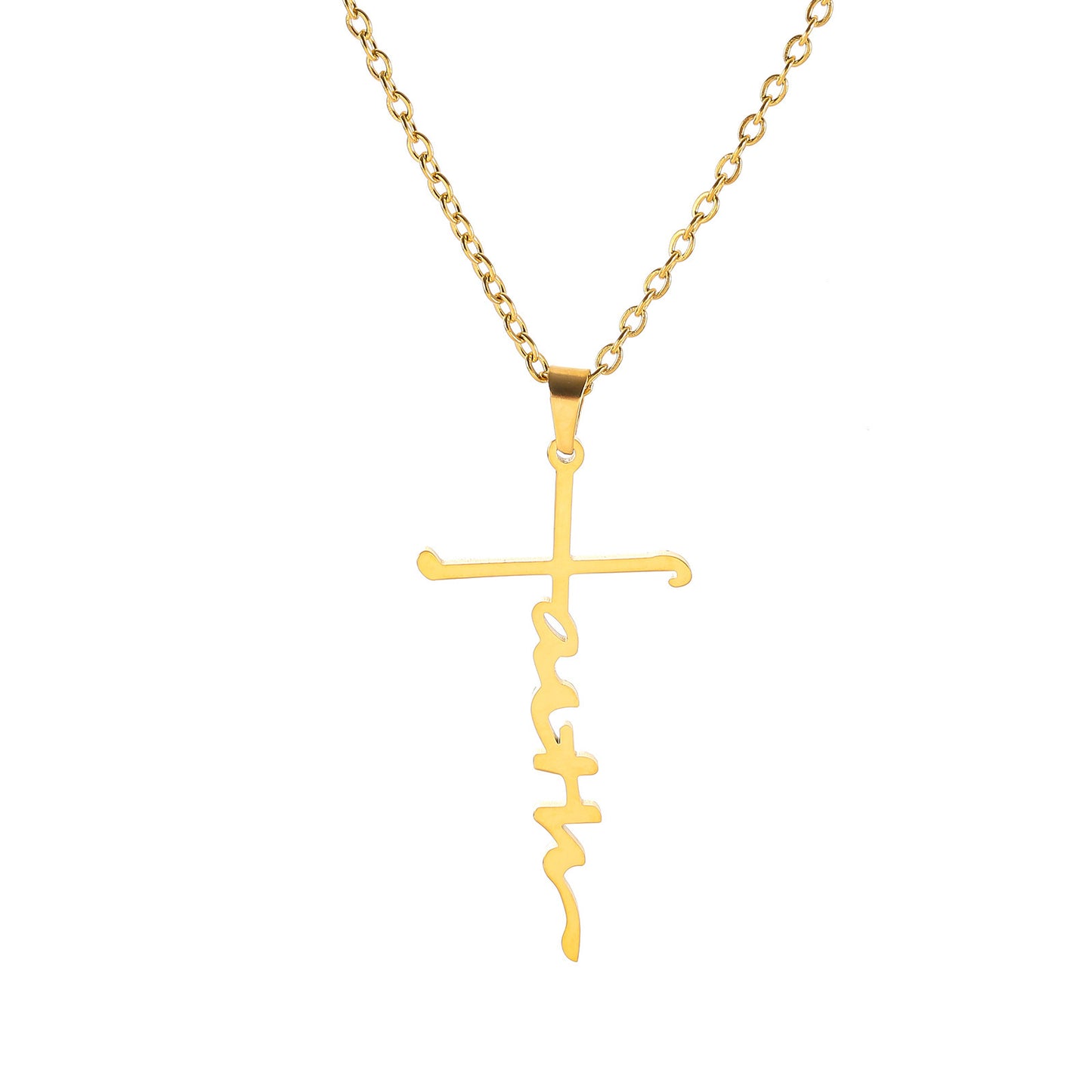Stainless Steel Faith Necklace