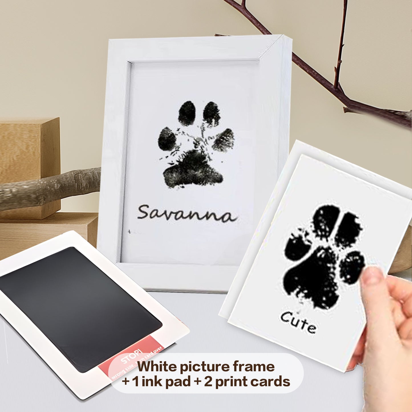 Pet Paw Printing Memorial Frame Kit