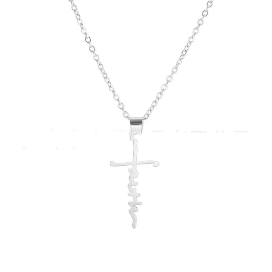 Stainless Steel Faith Necklace