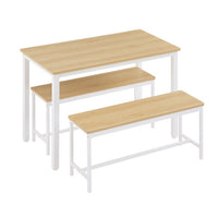 Space Saving Dining Table Set with Benches
