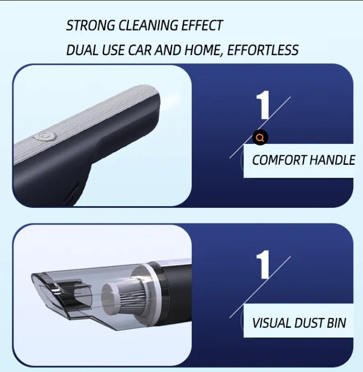 Wireless Silver Car Vacuum