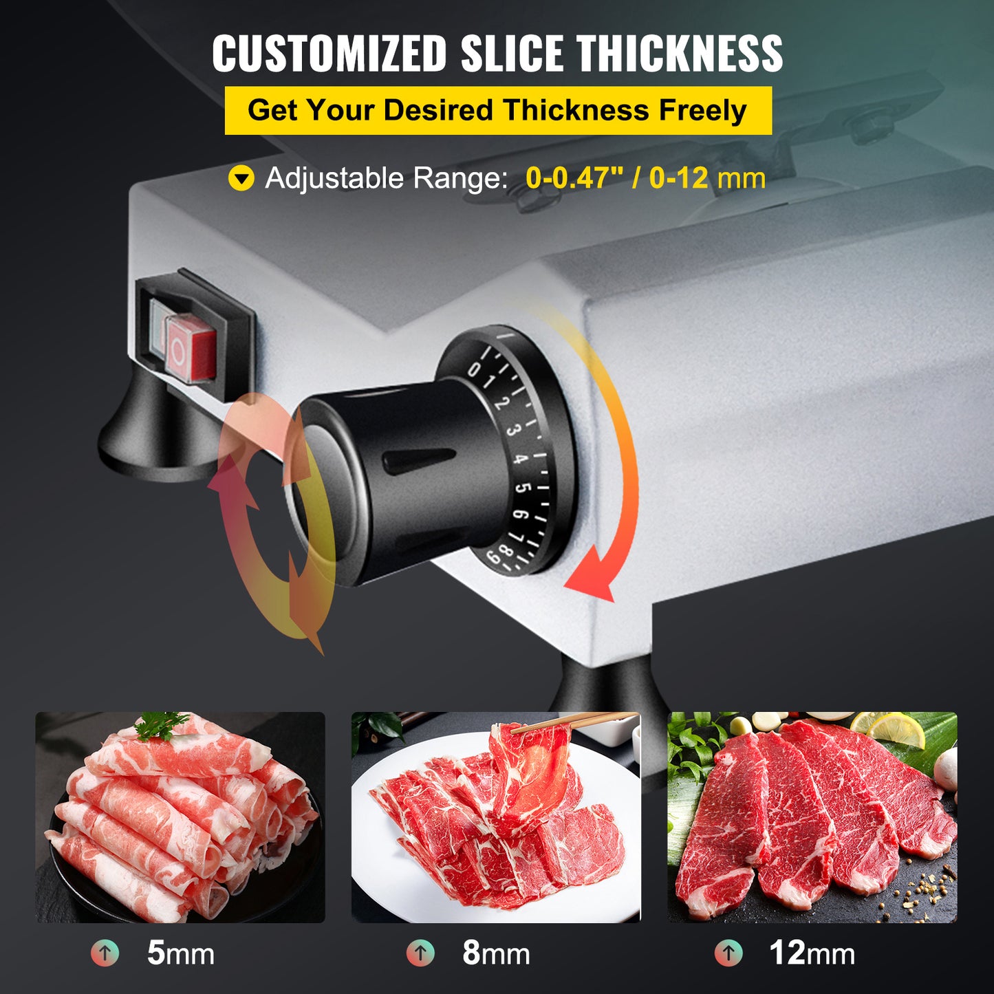 VEVOR 240W Commercial Meat Slicer