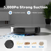 Robot Vacuum And Mop, 3 In 1 Combo Cleaner For Home With Pet Hair And Hard Floor