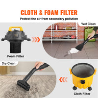 VEVOR Wet Dry Vac, 2.6 Gallon