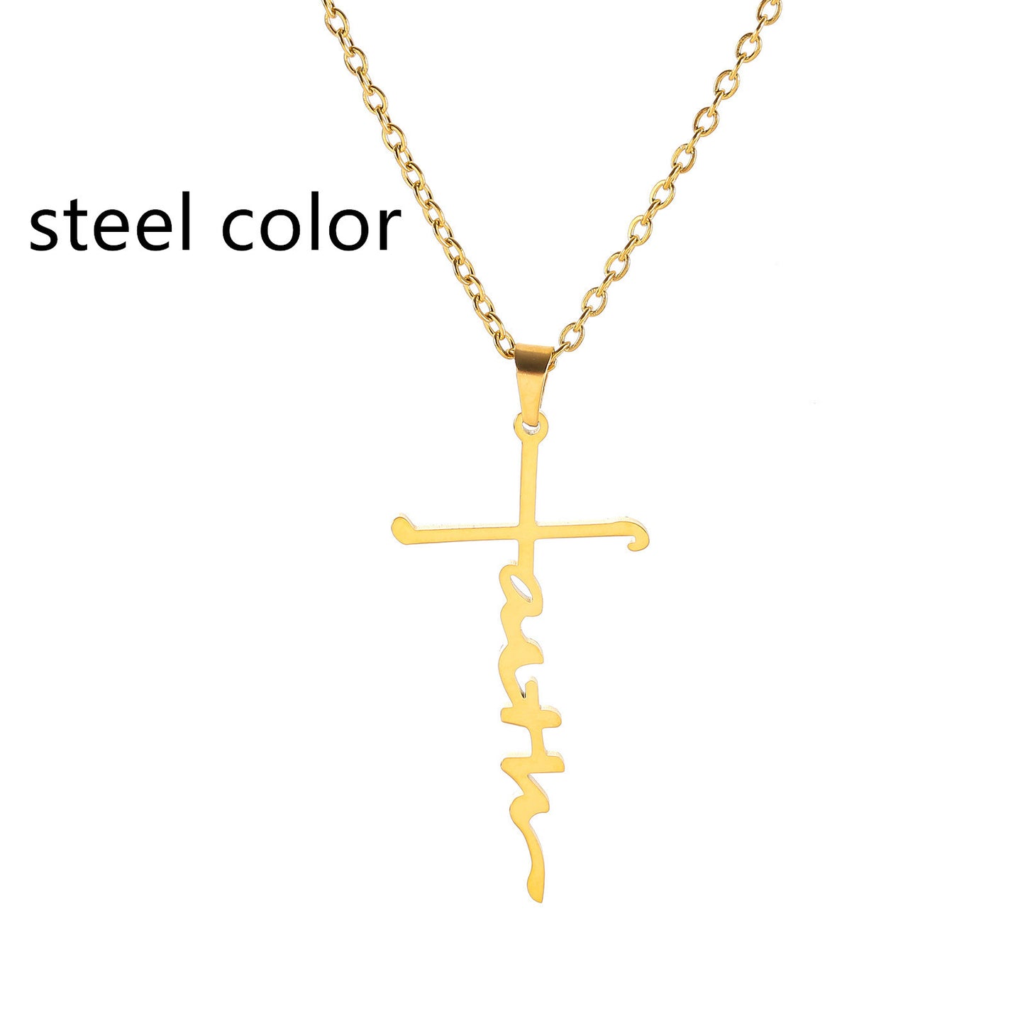 Stainless Steel Faith Necklace