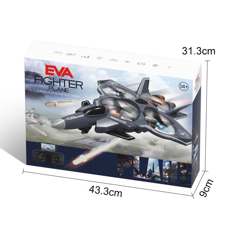 2.4G Simulated White Remote Control Fighter Jet Quadcopter