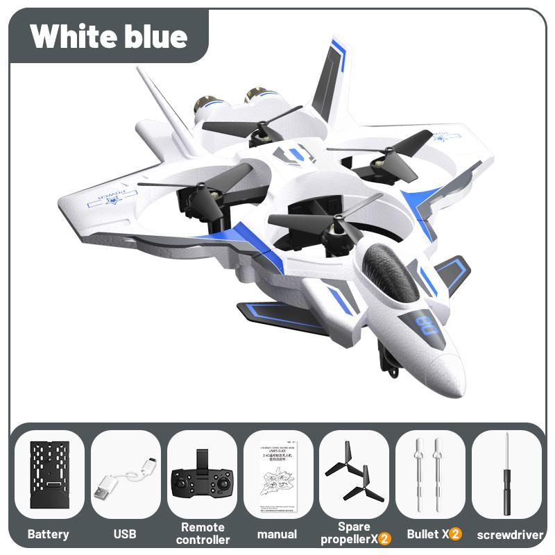 2.4G Simulated White Remote Control Fighter Jet Quadcopter