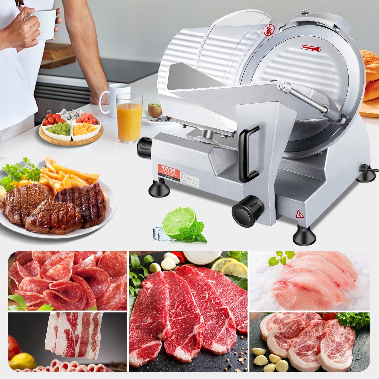 VEVOR 240W Commercial Meat Slicer