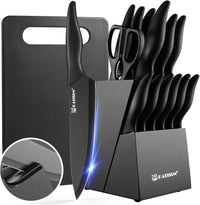 German High Quality Stainless Steel 16 Piece Kitchen Knife Set With Cutting Board