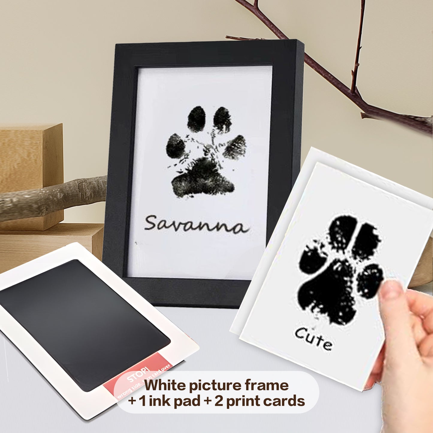 Pet Paw Printing Memorial Frame Kit
