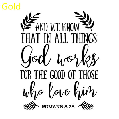'In All Things' Christian Decal