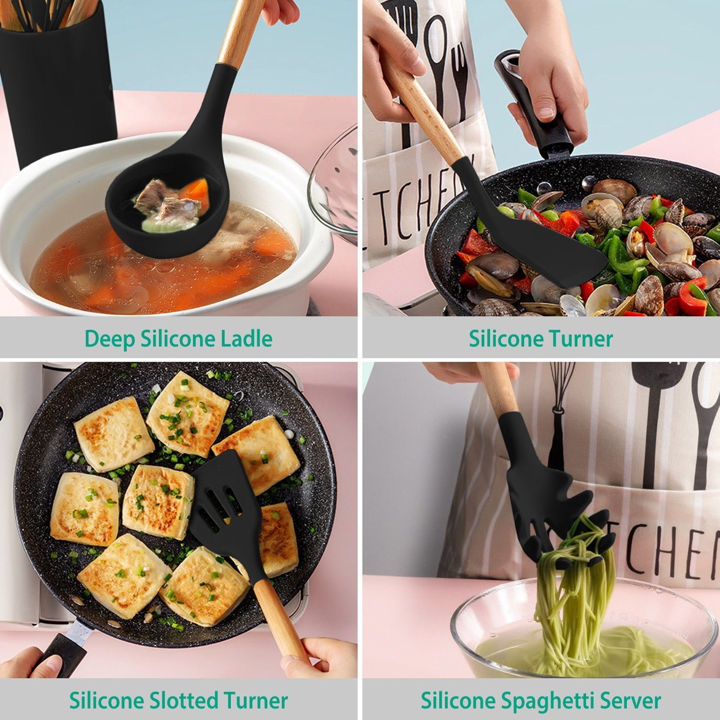 11 Piece Silicone Cooking Set