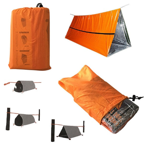 PE Aluminum Film Thermal Insulated and Windproof Emergency Sleeping Bag