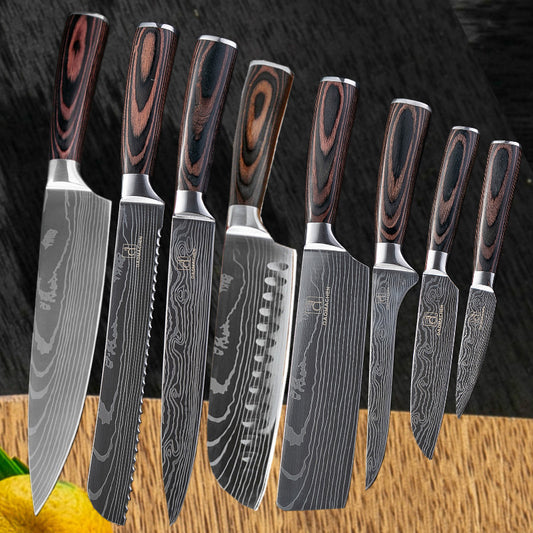 Damascus Style Chef Knives