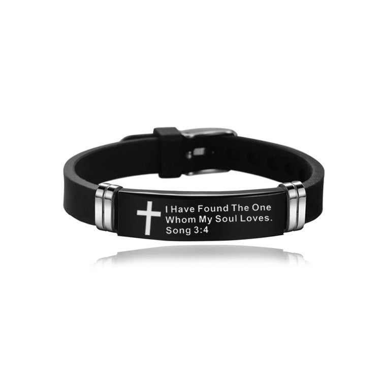 Christian Bible Cross Scripture Bracelet