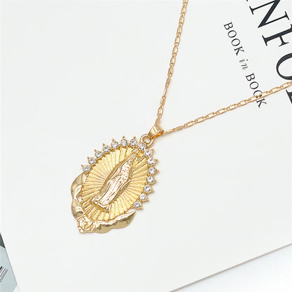 Holy Virgin Mary Pendant Necklace