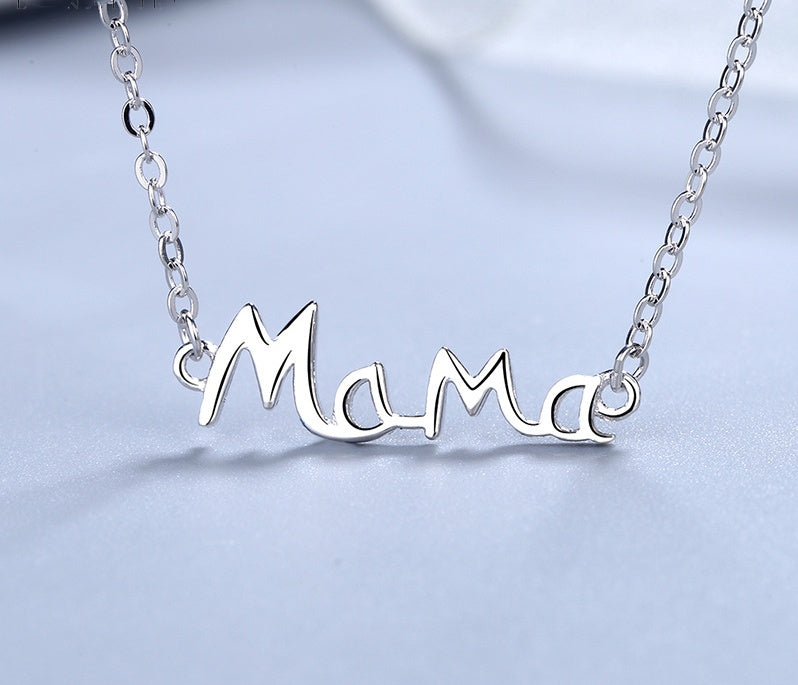 Everyday is Mother's Day - Sterling Silver English Letter MaMa Necklace