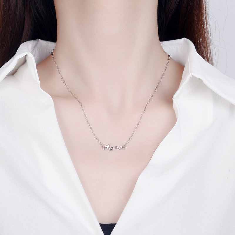 Everyday is Mother's Day - Sterling Silver English Letter MaMa Necklace