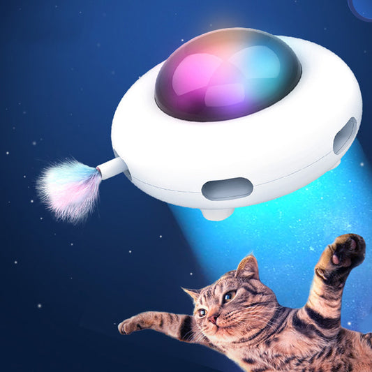 Pet Toy UFO Smart Teaser Flying Saucer