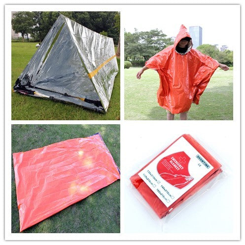 PE Aluminum Film Thermal Insulated and Windproof Emergency Sleeping Bag