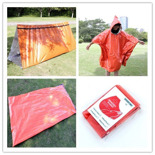 PE Aluminum Film Thermal Insulated and Windproof Emergency Sleeping Bag