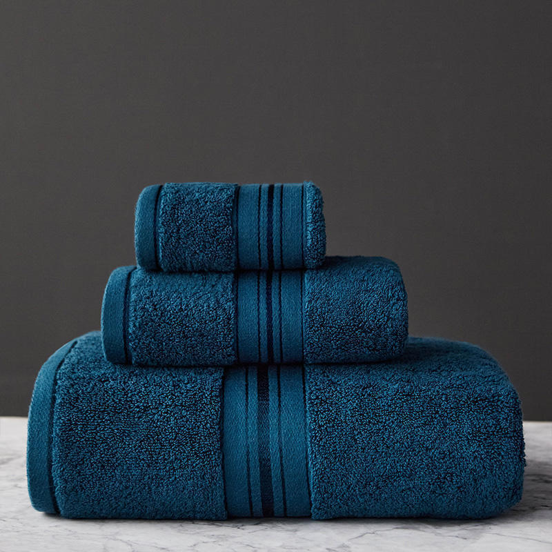 Pure Color Thick Cotton Bath Towel